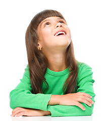 Image showing Portrait of a cheerful little girl