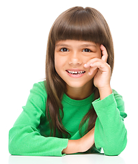 Image showing Portrait of a cheerful little girl