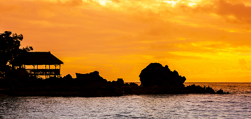 Image showing Idylic sunset over indian ocean, Madagascar