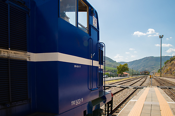 Image showing Historic train on Tua\'s Train Station