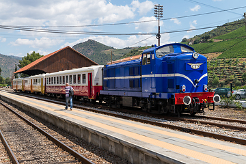 Image showing Historic train on Tua\'s Train Station