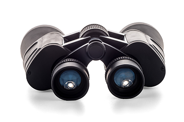 Image showing Black binoculars isolated