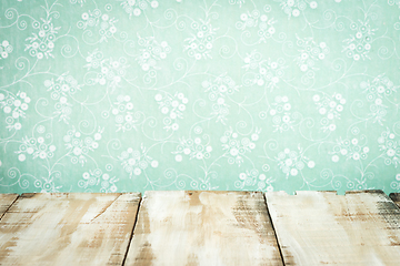 Image showing Wooden table top