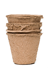 Image showing Four paper recycle pots