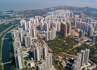 Image showing Aerial view of Hong Kong city