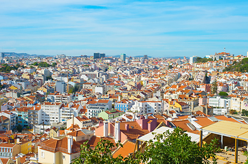 Image showing Lisbon aerial skyline cityscape Portugal