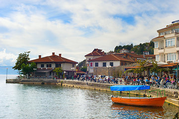 Image showing Tourists Ohrid Old Town Macedonia