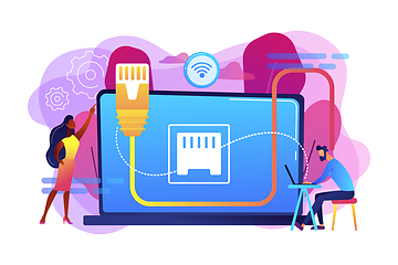 Image showing Ethernet connection concept vector illustration.