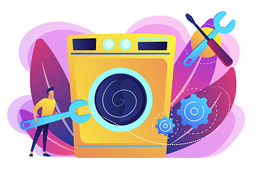 Image showing Repair of household appliances concept vector illustration.