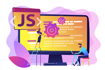 Image showing JavaScript concept vector illustration.