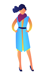 Image showing Elegant model wearing fashion dress vector illustration.