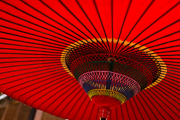 Image showing Japanese red umbrella