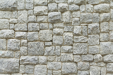 Image showing Stone brick wall