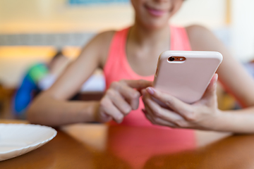 Image showing Woman use of cellphone