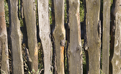 Image showing old wooden fence