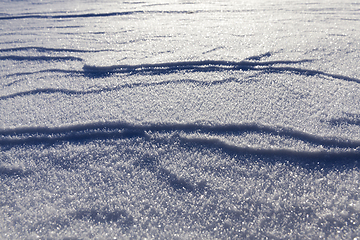 Image showing Snow drifts in winter