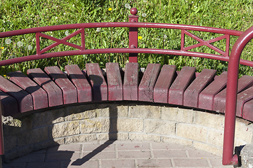 Image showing wooden painted bench