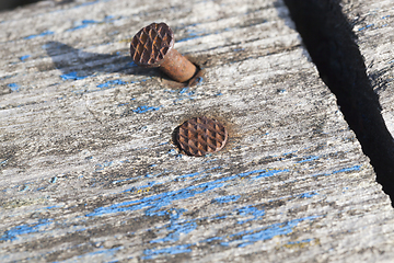 Image showing Old wooden boards