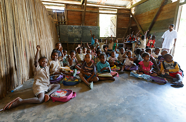 Image showing Malagasy school children in classroom, Madagascar