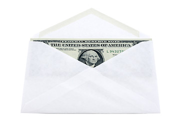 Image showing Envelope with dollars