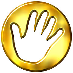 Image showing 3D Golden Framed Hand Print