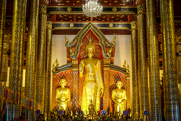 Image showing Buddha statue, Wat Chedi Luang temple, Chiang Mai, Thailand