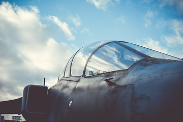 Image showing Old military fighter cockpit