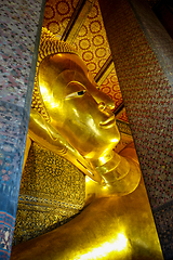 Image showing Reclining Buddha in Wat Pho, Bangkok, Thailand