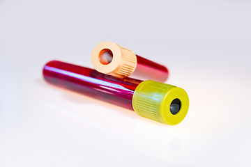 Image showing Blood test tubes