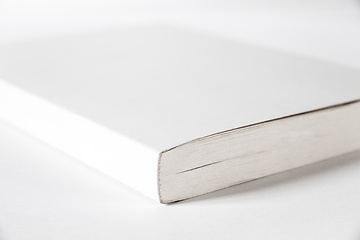 Image showing Closed blank book isolated on grey