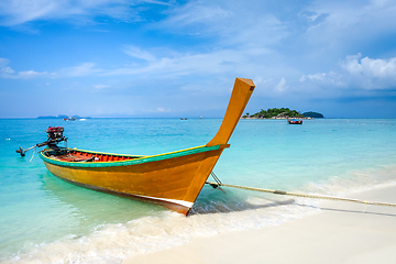 Image showing Long tail boat in Koh Lipe, Thailand