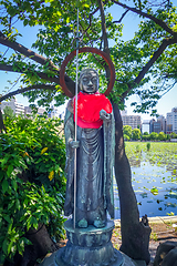 Image showing Jizo statue at Shinobazu pond, Ueno, Tokyo, Japan