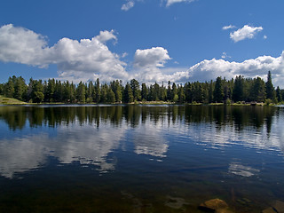Image showing Lake Reflecting Clouds