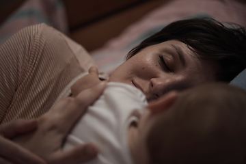 Image showing mother is playing with baby at home