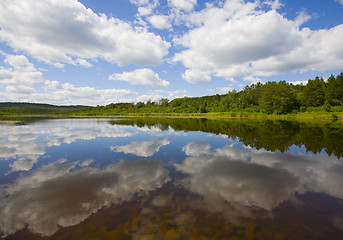 Image showing Mirror of Clouds and Forest
