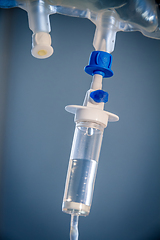 Image showing Intravenous drip equipment in hospital