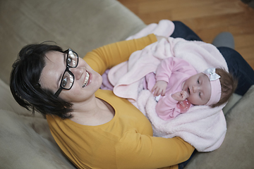 Image showing mother is playing with baby at home