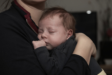 Image showing mother is playing with baby at home