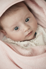 Image showing happy newborn little baby smilling