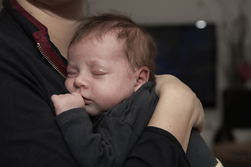 Image showing mother is playing with baby at home