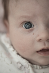 Image showing happy newborn little baby smilling