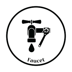 Image showing Icon of wrench and faucet