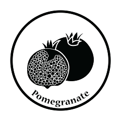 Image showing Icon of Pomegranate