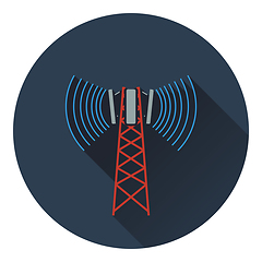 Image showing Cellular broadcasting antenna icon