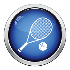 Image showing Tennis rocket and ball icon