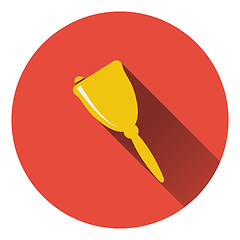 Image showing Flat design icon of School hand bell in ui colors