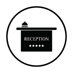 Image showing Hotel reception desk icon