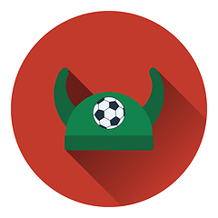 Image showing Football fans horned hat icon