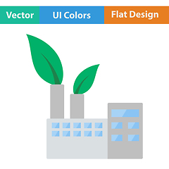 Image showing Ecological industrial plant icon