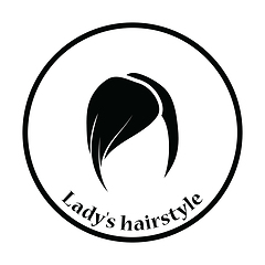 Image showing Lady\'s hairstyle icon